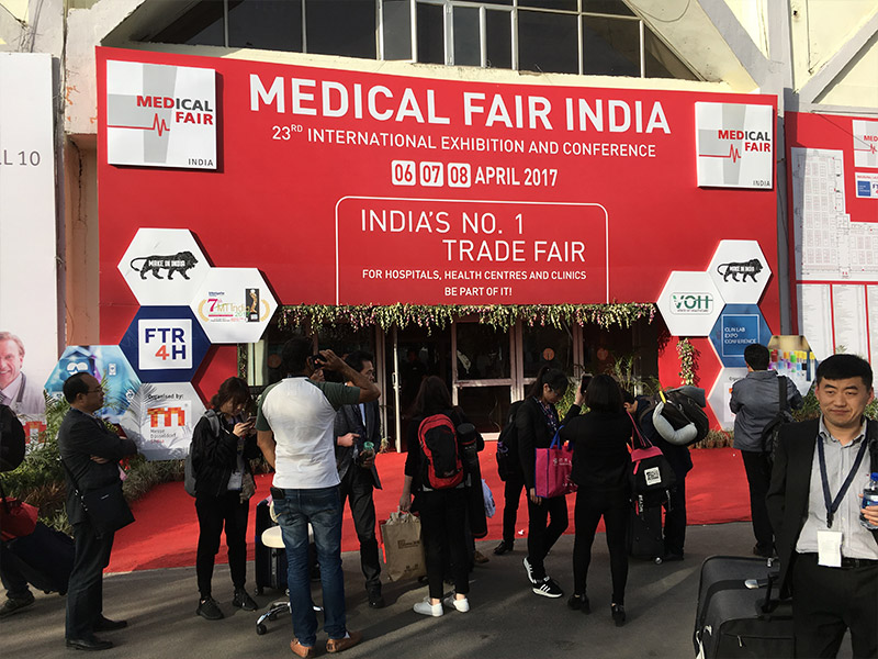 Year 2017, introduce our products in MEDICAL FAIR INDIA of New Delhi